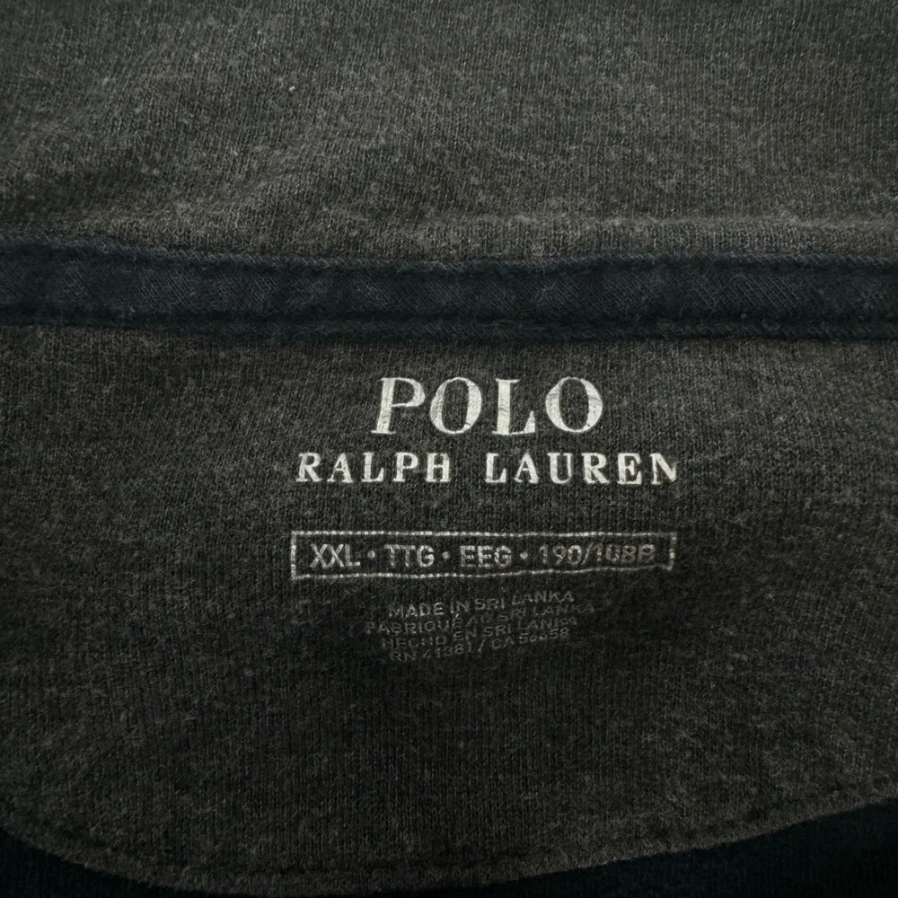 Polo Ralph‎ Lauren Mens XXL Navy Blue Quarter Zip Pullover Sweatshirt Mock Neck